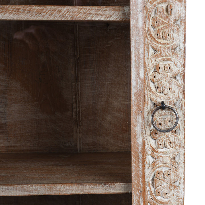 Detail From Reclaimed Indian Carved Wall Cabinet | Indigo Antiques