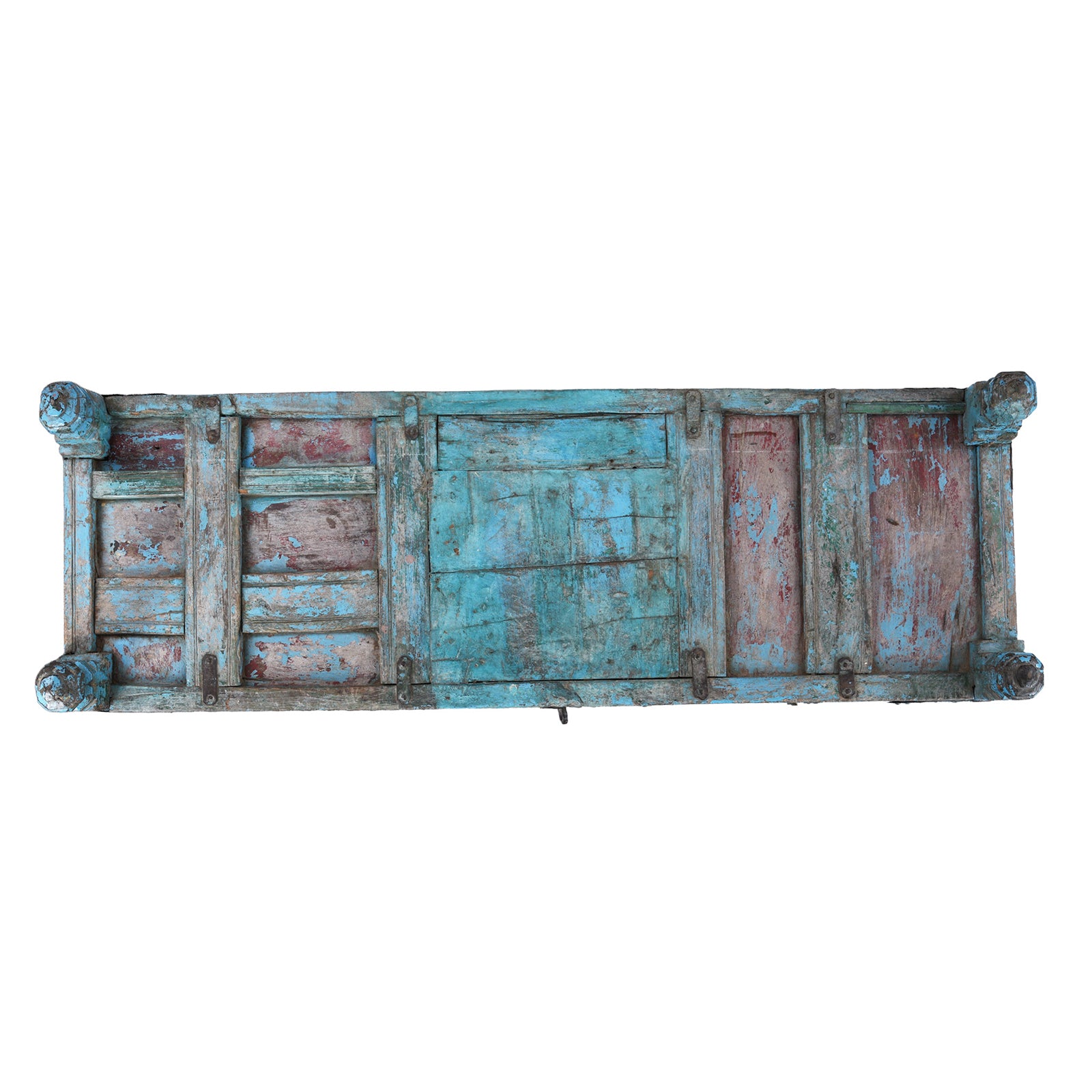 Top Down View Of Antique Indian Carved Manjus Dowry Chest | Indigo Antiques
