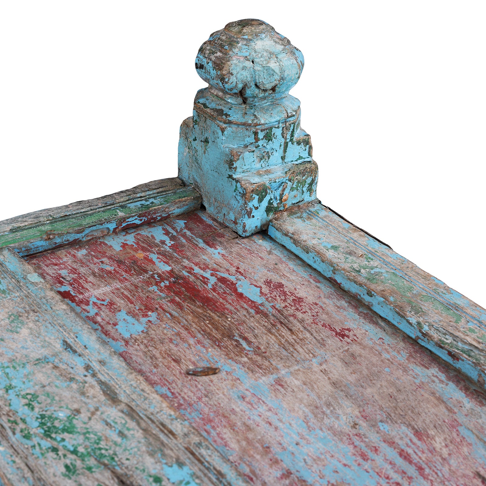 Detail From Top Of Antique Indian Carved Manjus Dowry Chest | Indigo Antiques