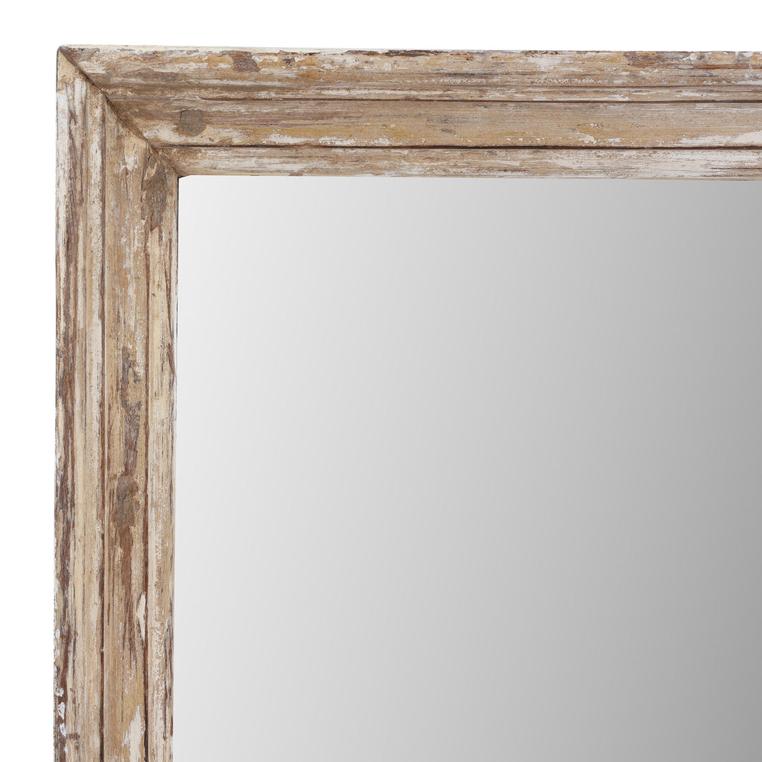 Corner Detail From Mirror Made From Old Architectural Teak | Indigo Antiques