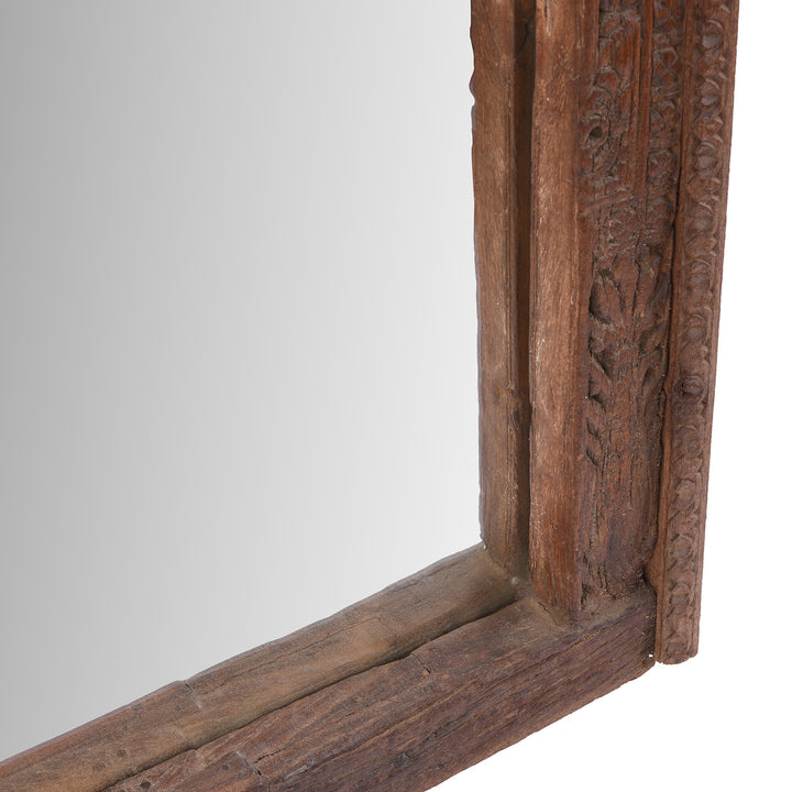 Frame Depth Detail From Antique Window Mirror From Shekhawati | Indigo Antiques