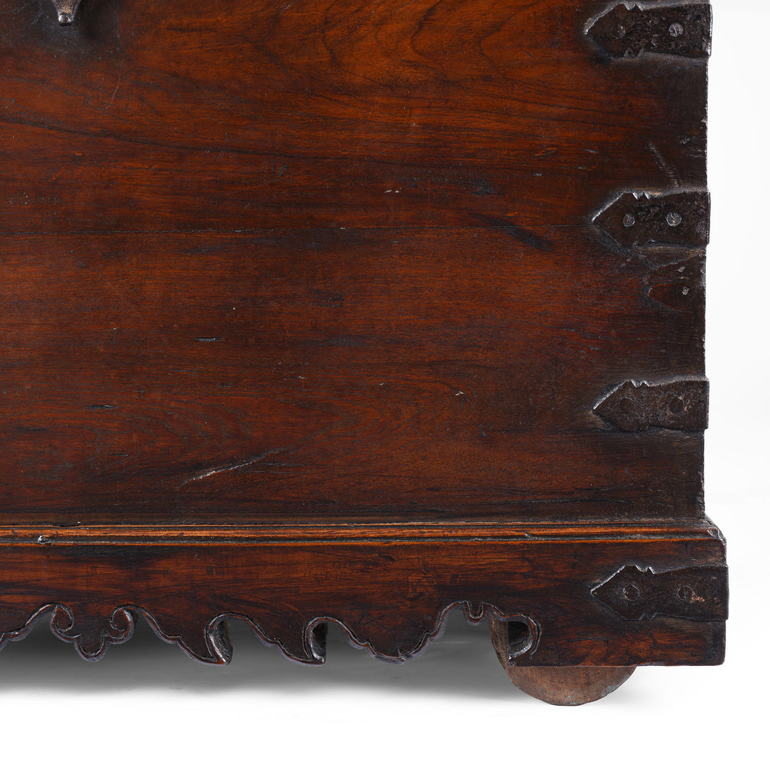 Wheel Detail From Antique Indian Iron Bound Chest | Indigo Antiques