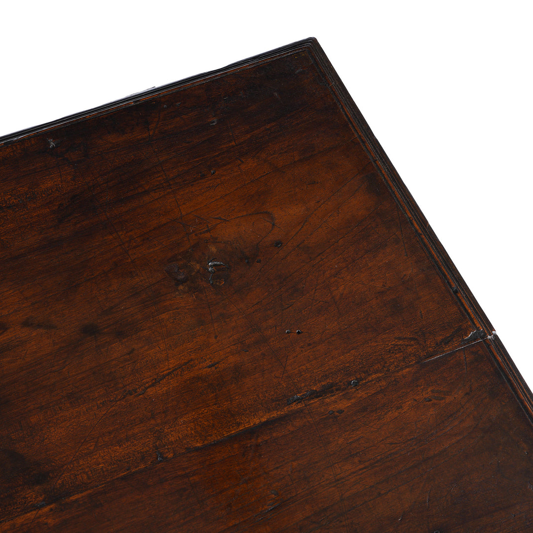 Corner Detail From Top Of Antique Indian Iron Bound Chest | Indigo Antiques
