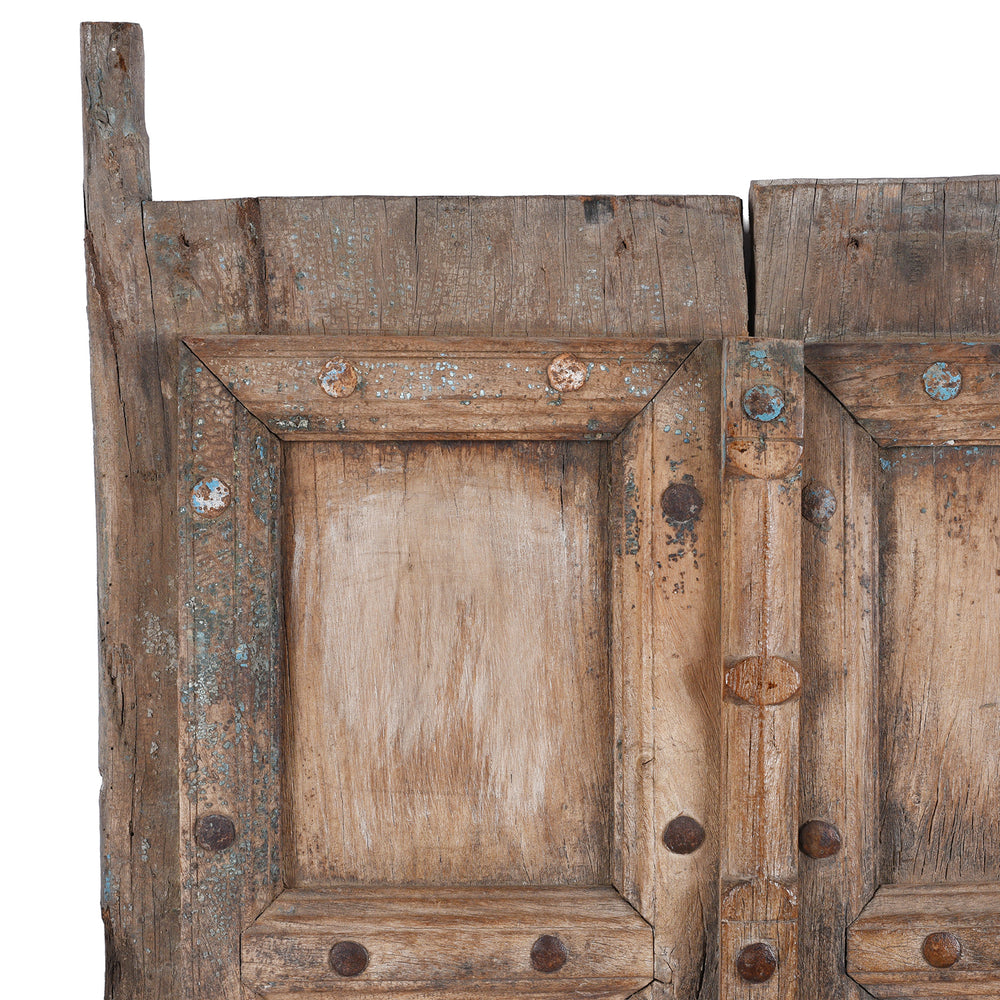 Corner Detail From Antique Indian Rustic Window Shutters 