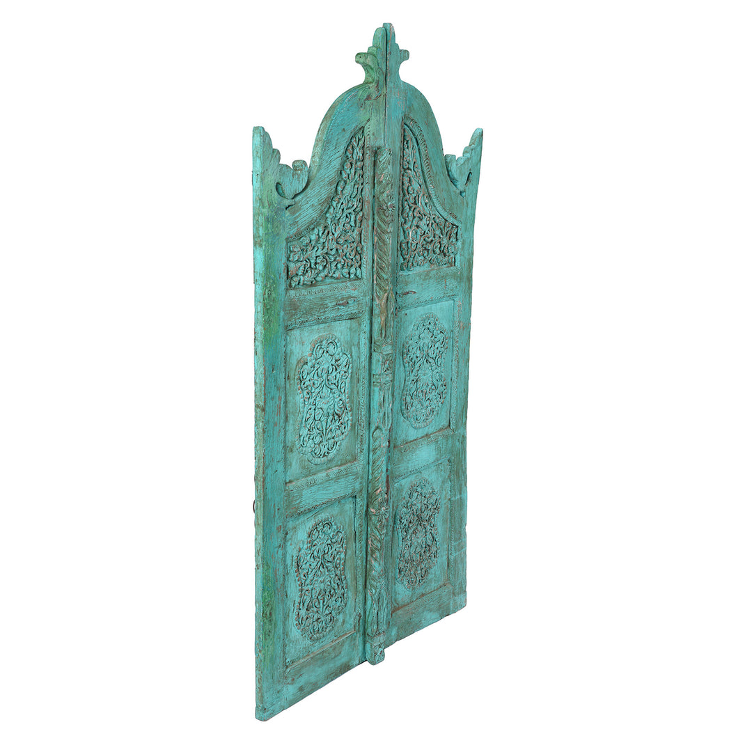 Angled VIew Of Antique Indian Dog Gate | Indigo Antiques