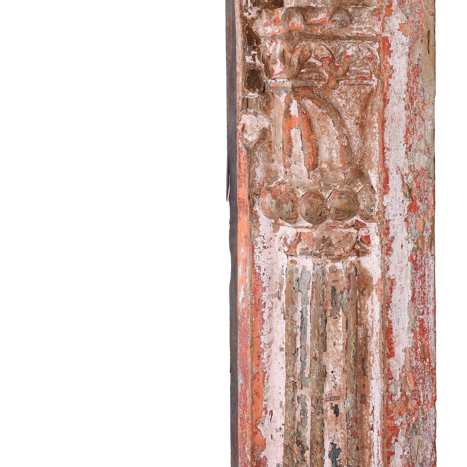 Pillar Detail From Antique Indian Painted Triple Arch | Indigo Antiques