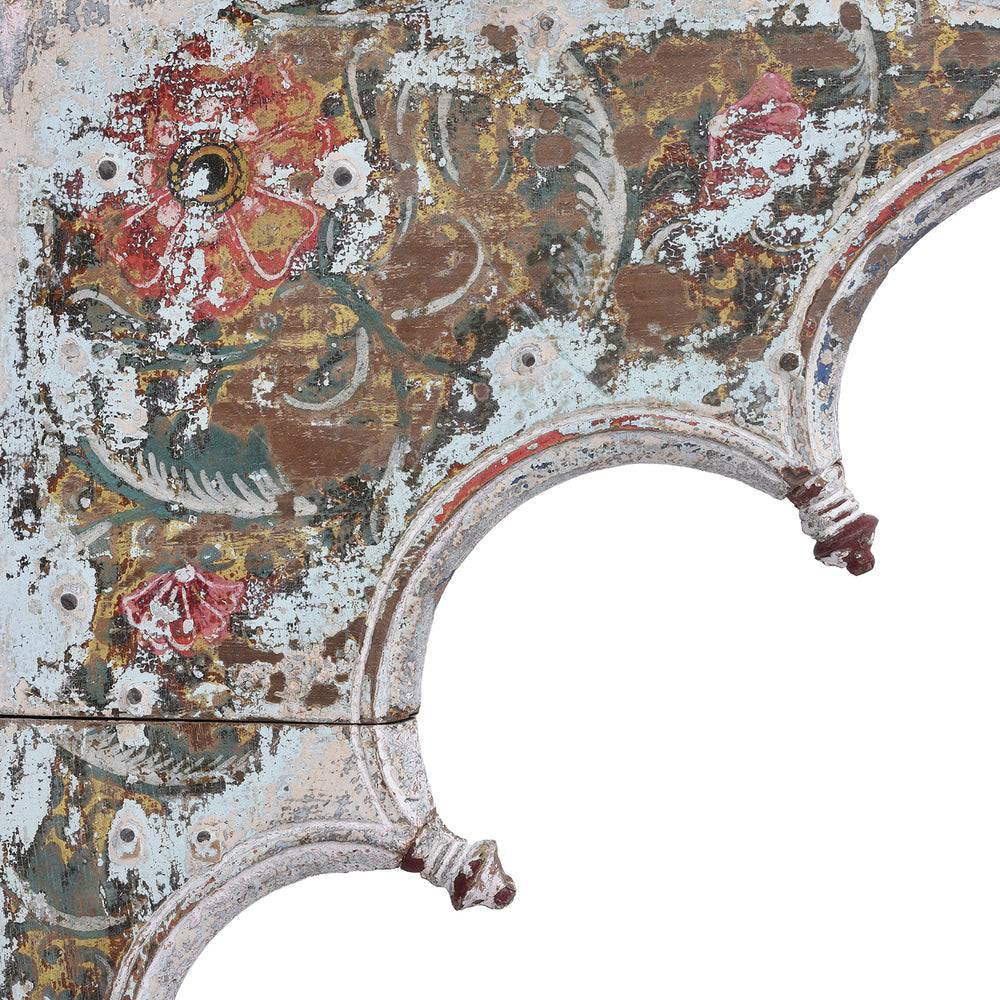 Artwork Detail From Antique Indian Painted Triple Arch | Indigo Antiques