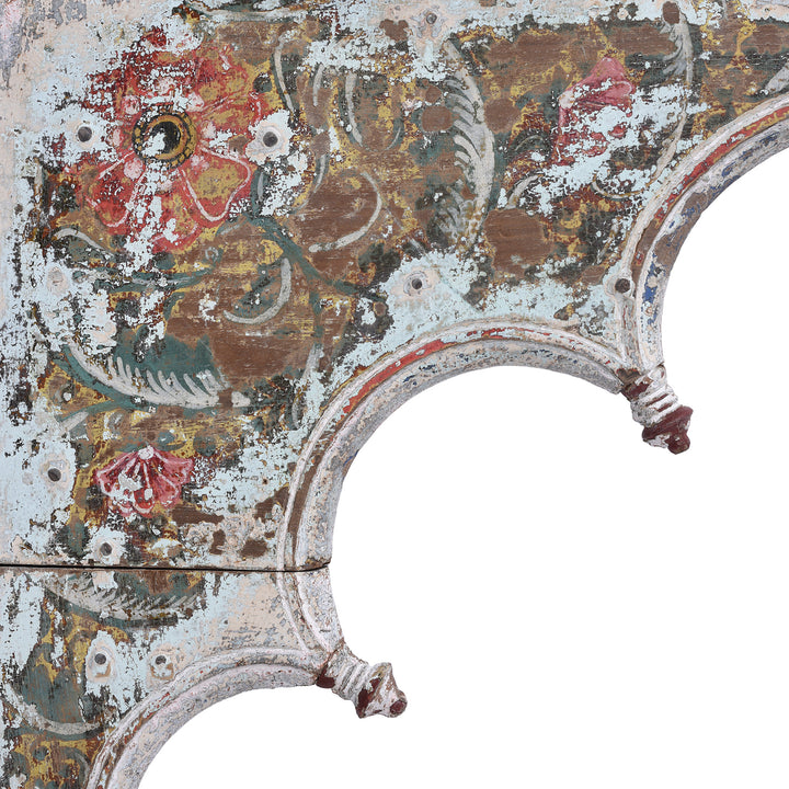 Artwork Detail From Antique Indian Painted Triple Arch | Indigo Antiques