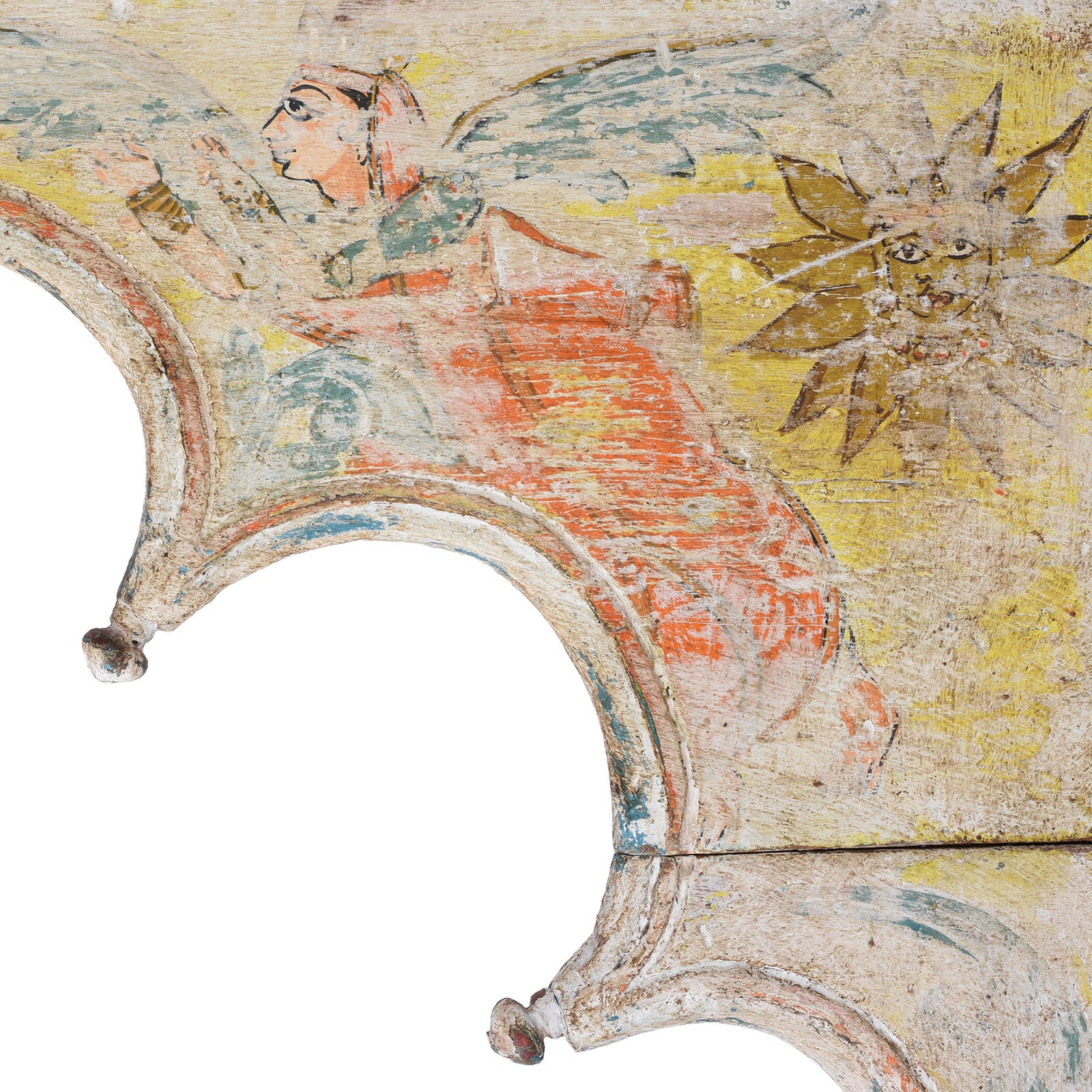 Painting Detail From Antique Indian Painted Triple Arch | Indigo Antiques