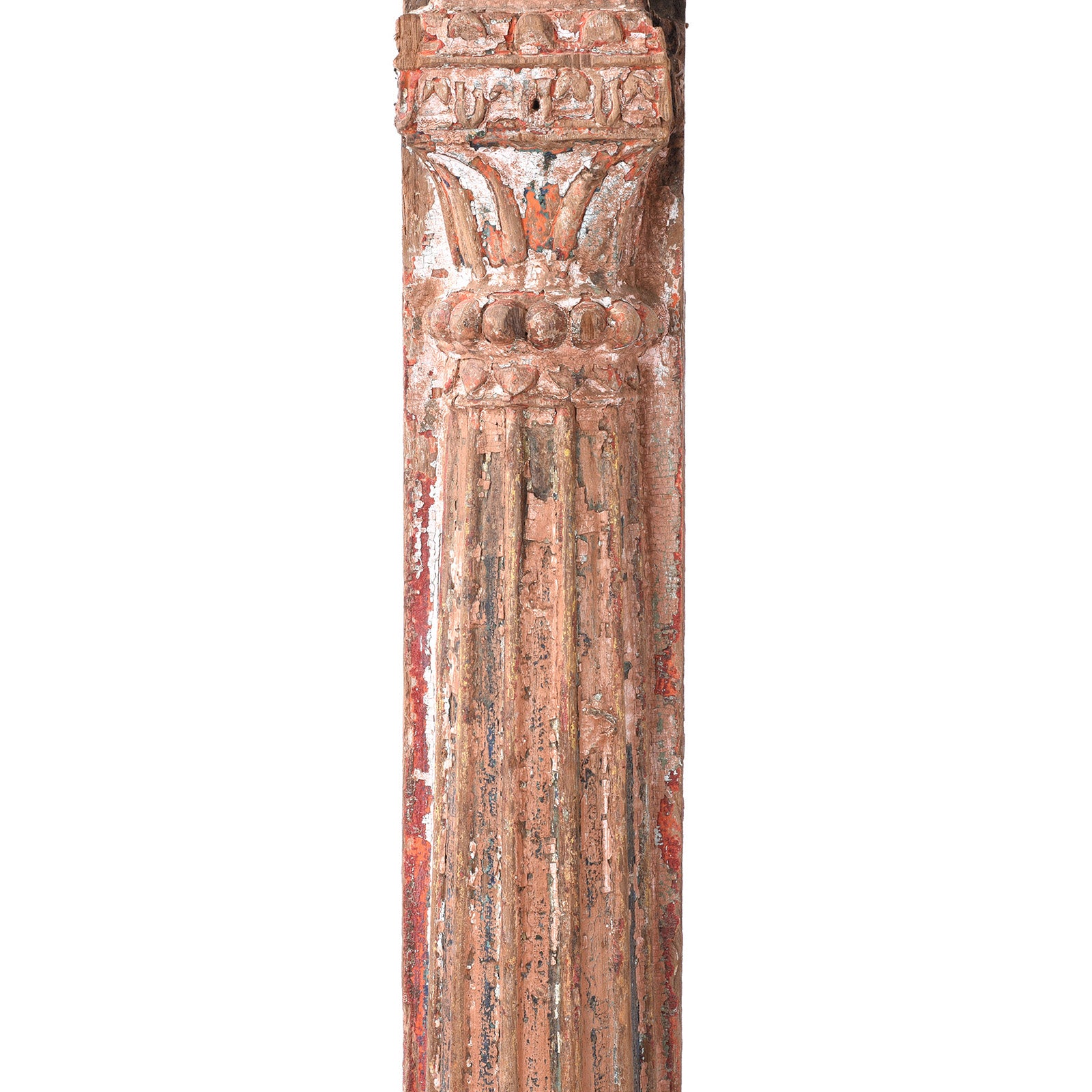 Pillar Detail From Antique Indian Painted Triple Arch | Indigo Antiques