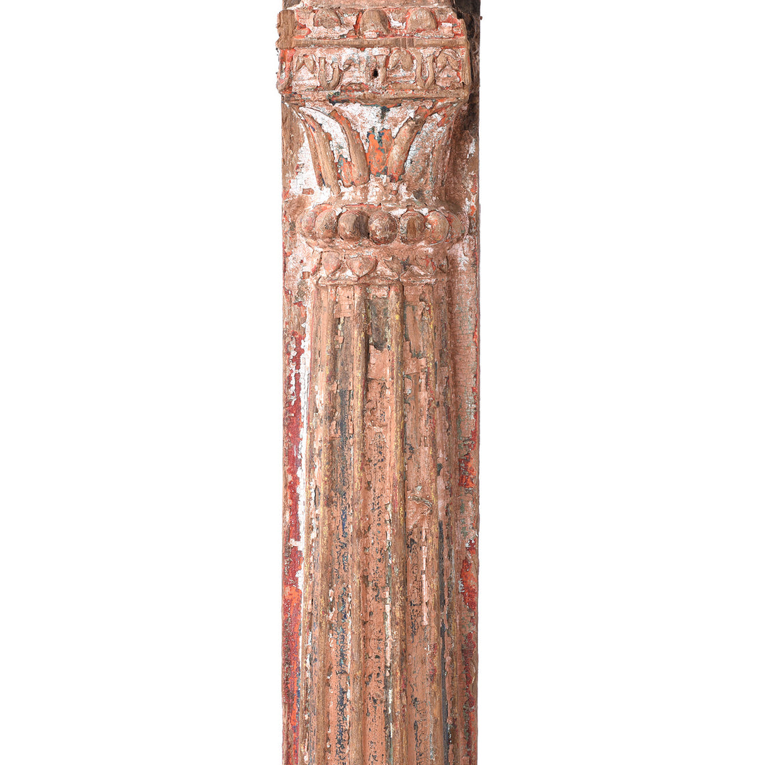 Pillar Detail From Antique Indian Painted Triple Arch | Indigo Antiques