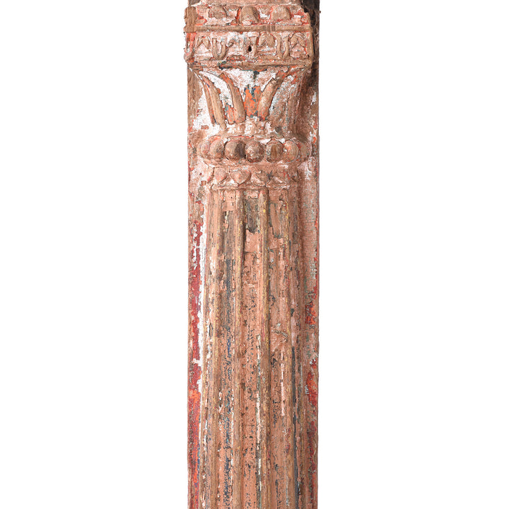 Pillar Detail From Antique Indian Painted Triple Arch | Indigo Antiques