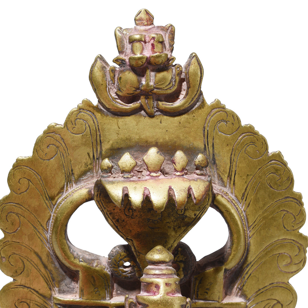 Detail From Antique Indian Brass Khandoba On Horse | Indigo Antiques