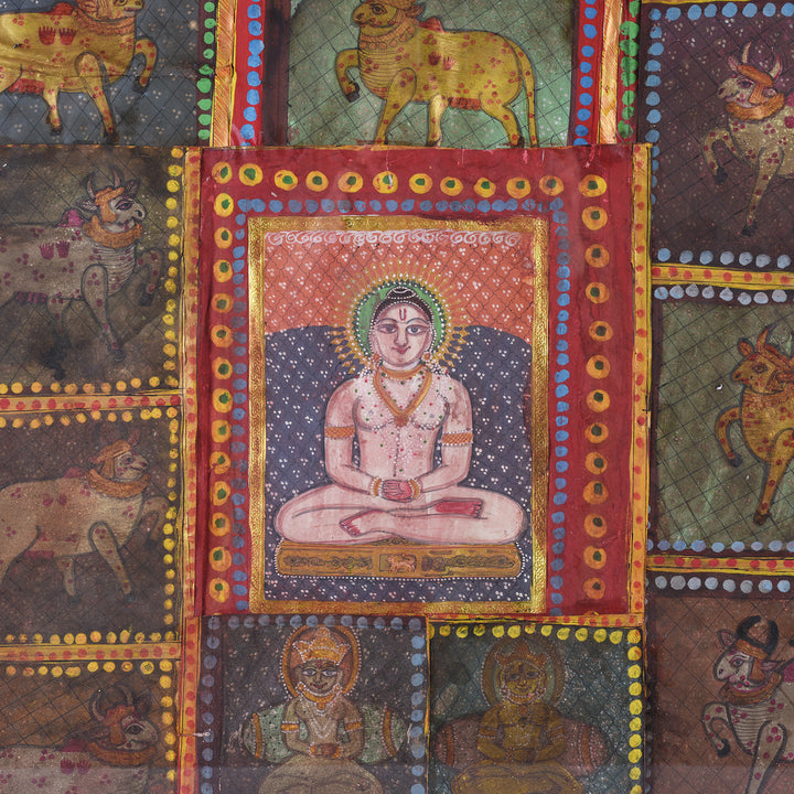 Detail From Sri Nathji & Jain Framed Prints - Nandi's & Buddha | Indigo Antiques