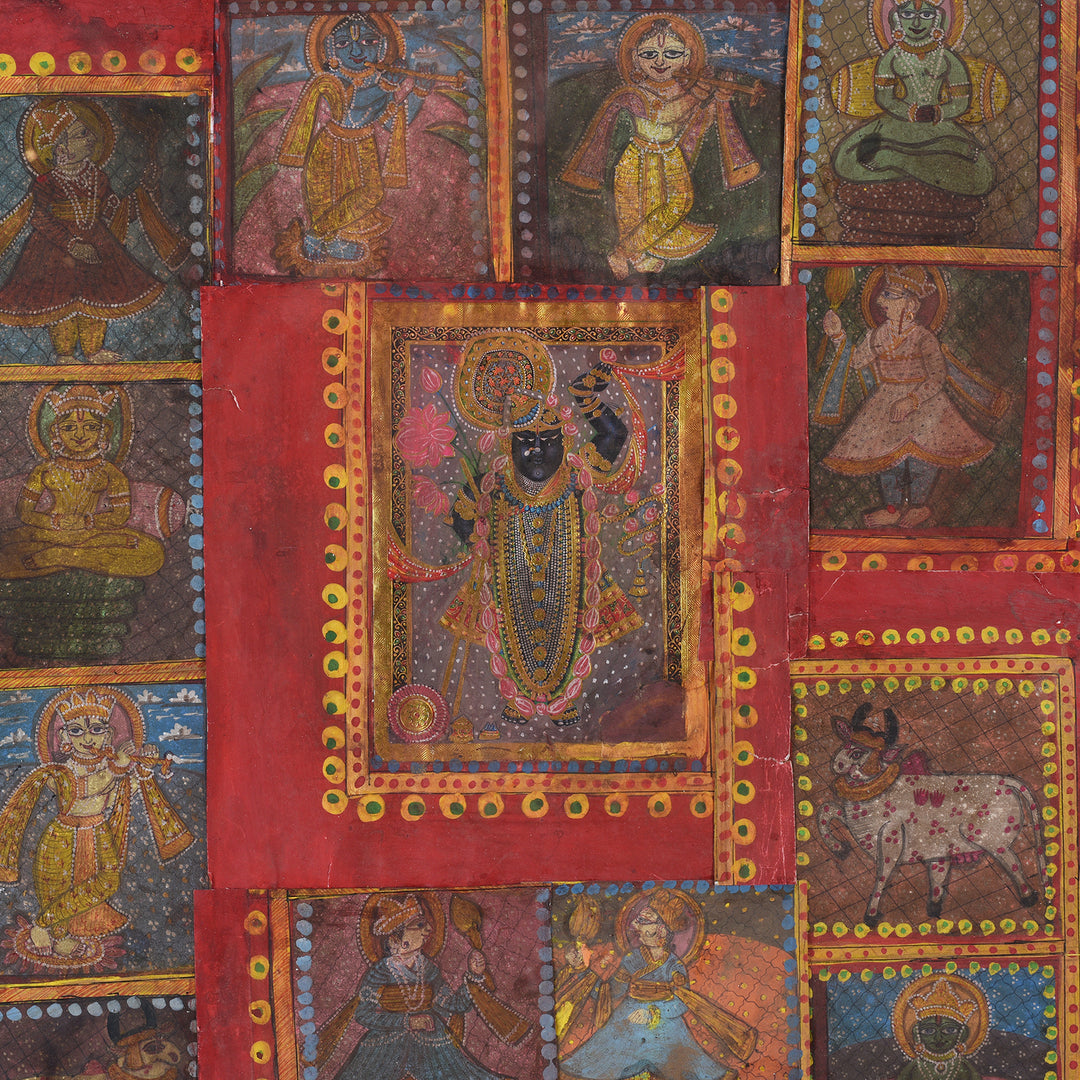 Detail From Sri Nathji & Jain Framed Prints - Nandi's & Buddha | Indigo Antiques