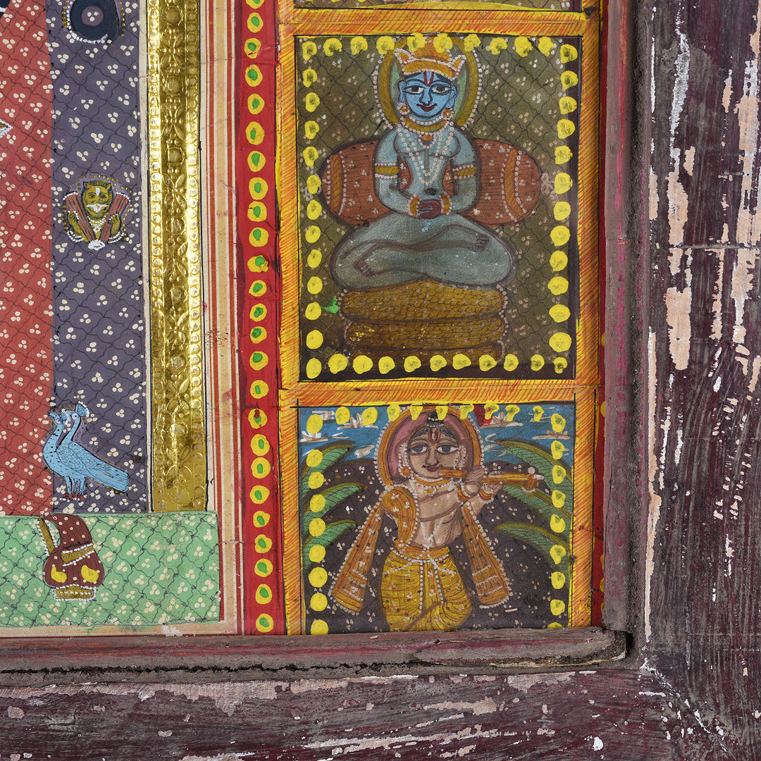 Detail From Indian Sri Nathji & Jain Framed Print | Indigo Antiques