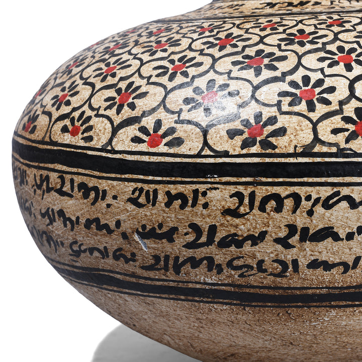 Detail From Painted Iron Lota (Indian Water Pot) | Indigo Antiques