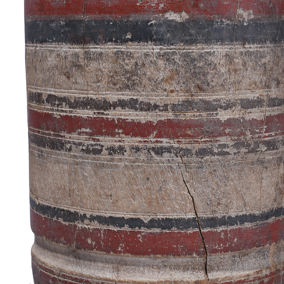 Detail From Antique Indian Carved Teak Mortar  | Indigo Antiques