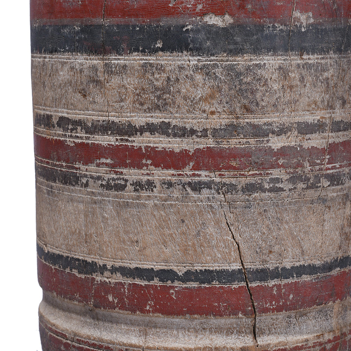 Detail From Antique Indian Carved Teak Mortar  | Indigo Antiques