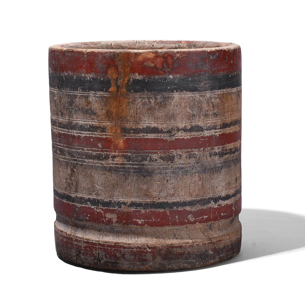 Antique Indian Carved Teak Mortar  | Indigo Antiques
