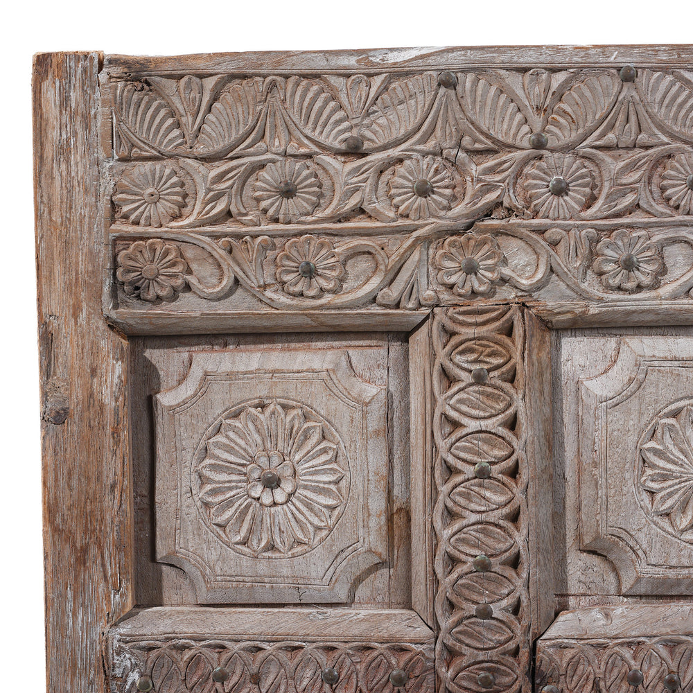 Carving detail From Antique Indian Chip Carved Panel | Indigo Antiques