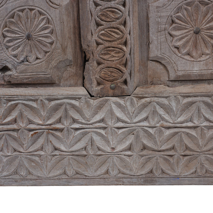 Carving Detail From Antique Indian Chip Carved Panel | Indigo Antiques