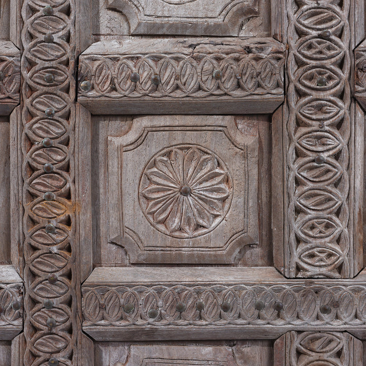 Carving Detail From Antique Indian Chip Carved Panel | Indigo Antiques