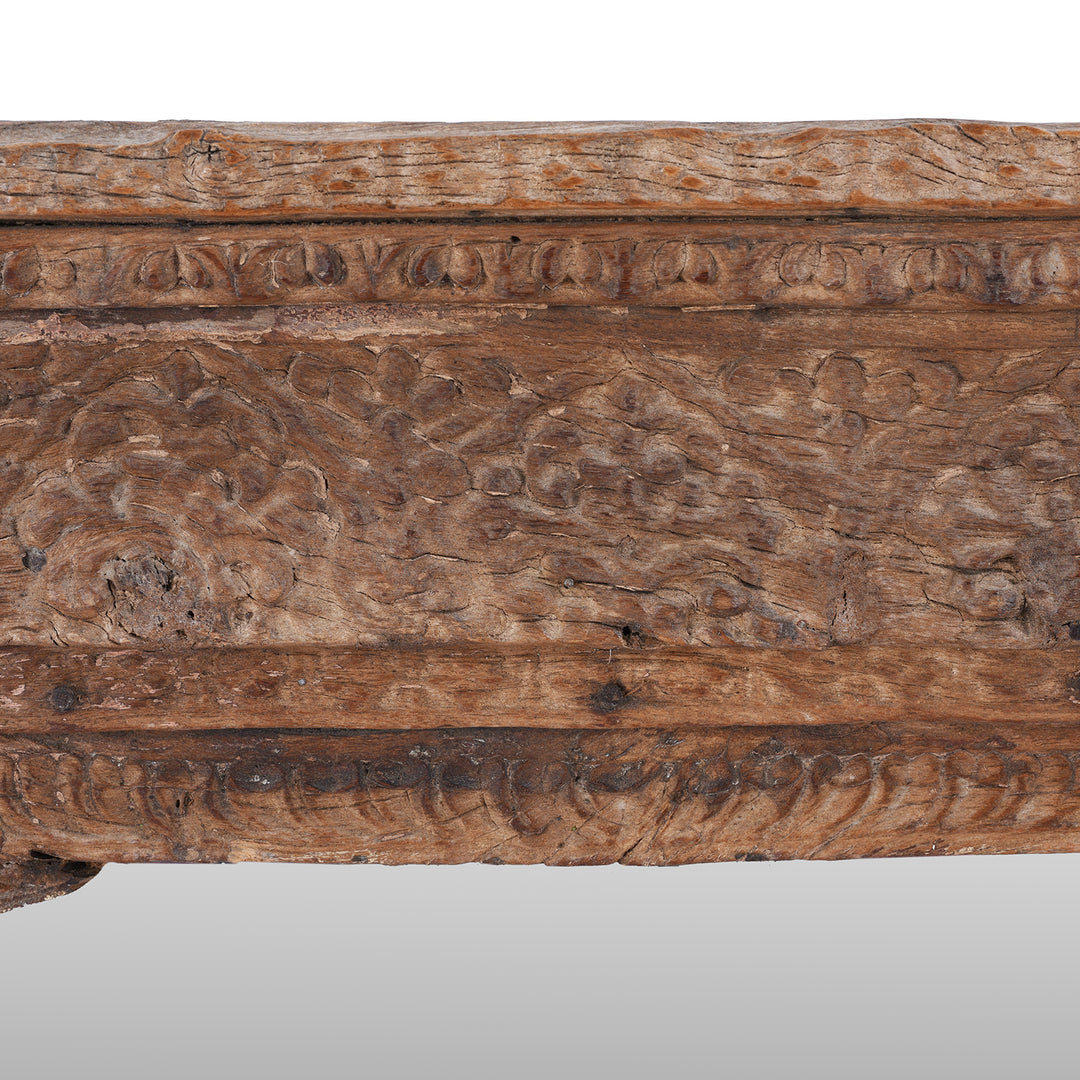 Carving Detail From Antique Indian Carved Window Mirror | Indigo Antiques