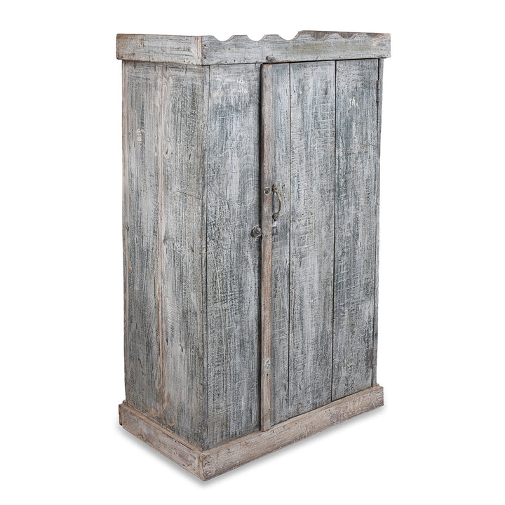 Angled View Of Reclaimed Teak Indian Cabinet | Indigo Antiques