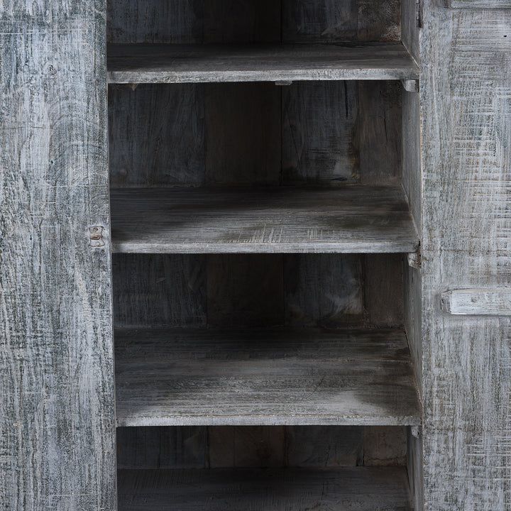 Interior Detail From Reclaimed Teak Indian Cabinet | Indigo Antiques