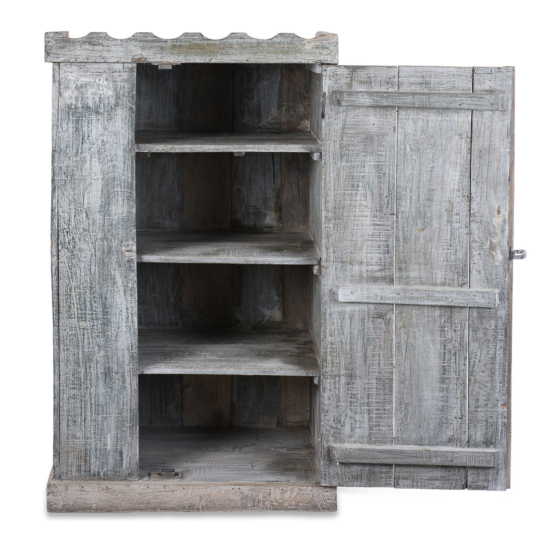 Interior Of Reclaimed Teak Indian Cabinet | Indigo Antiques