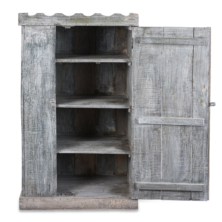 Interior Of Reclaimed Teak Indian Cabinet | Indigo Antiques