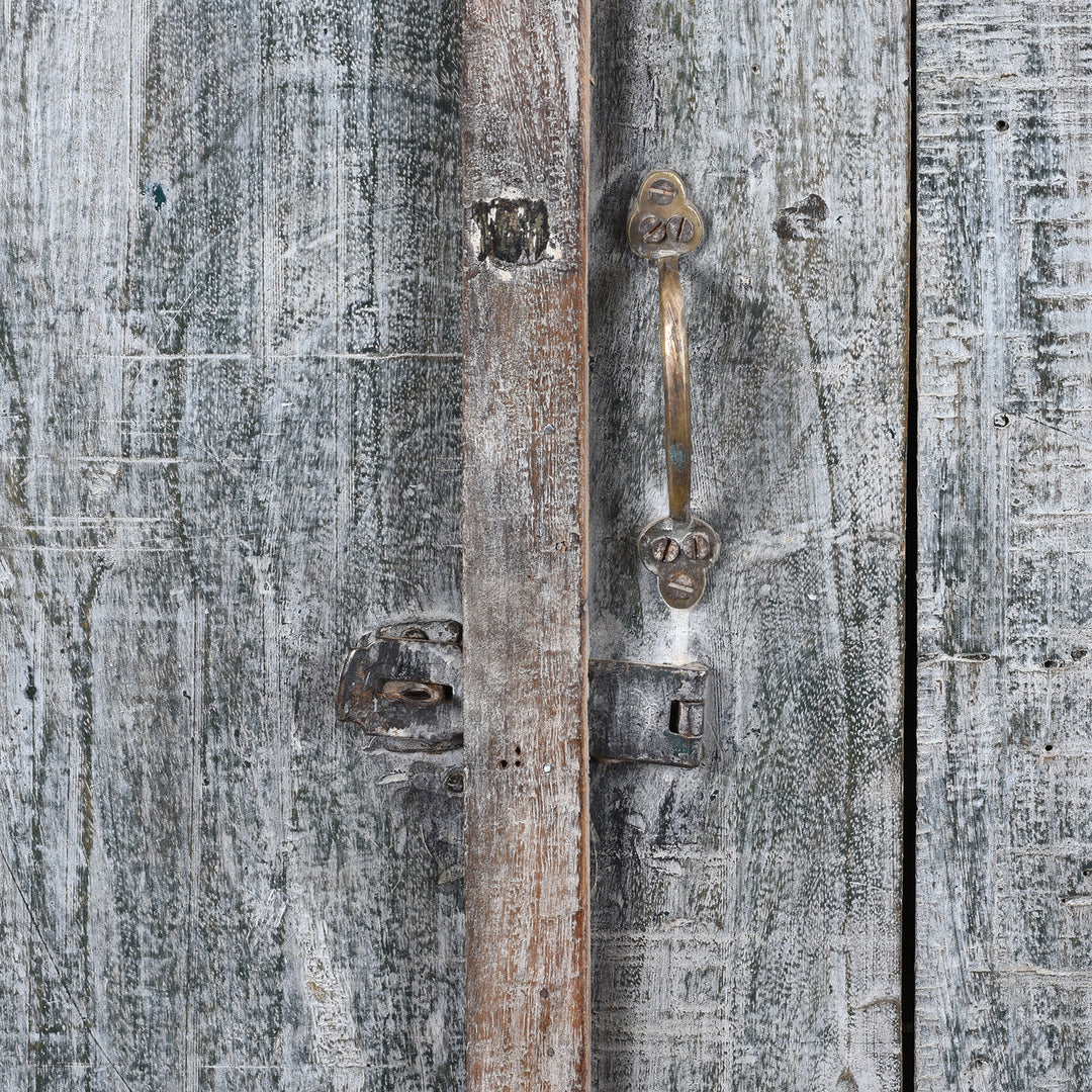 Handle Detail From Reclaimed Teak Indian Cabinet | Indigo Antiques