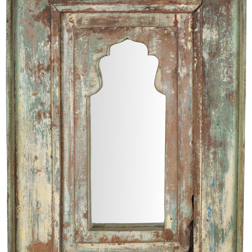 Detail From Indian Double Mihrab Mirror Made From Old Teak | Indigo Antiques