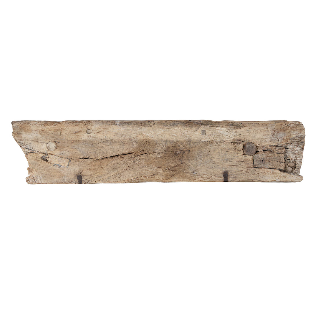 Top Down View Of Reclaimed Bleached Wood Pedestal Table from India | Indigo Antiques
