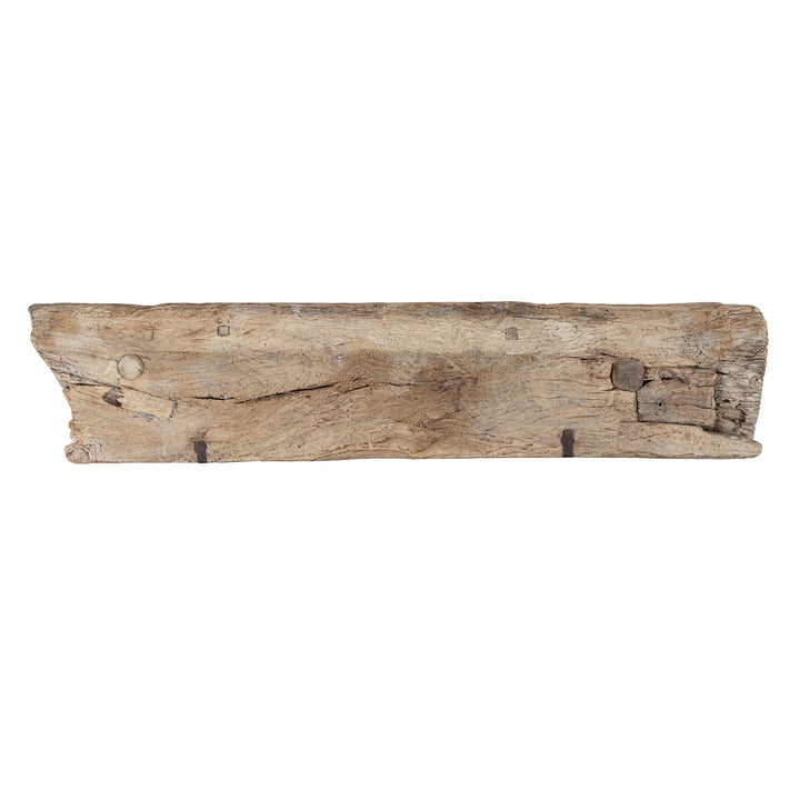 Top Down View Of Reclaimed Bleached Wood Pedestal Table from India | Indigo Antiques
