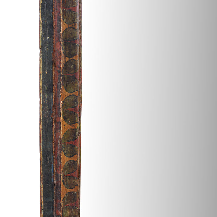 Frame Detail From Antique Indian Painted Rajasthani Mirror | Indigo Antiques