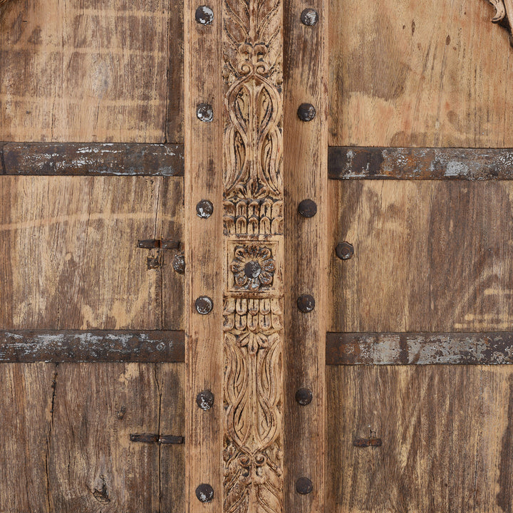 Carving Detail From Antique Indian Bleached Doors From Bikaner | INDIGO ANTIQUES