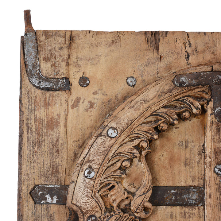 Corner Detail From Antique Indian Bleached Doors From Bikaner | INDIGO ANTIQUES
