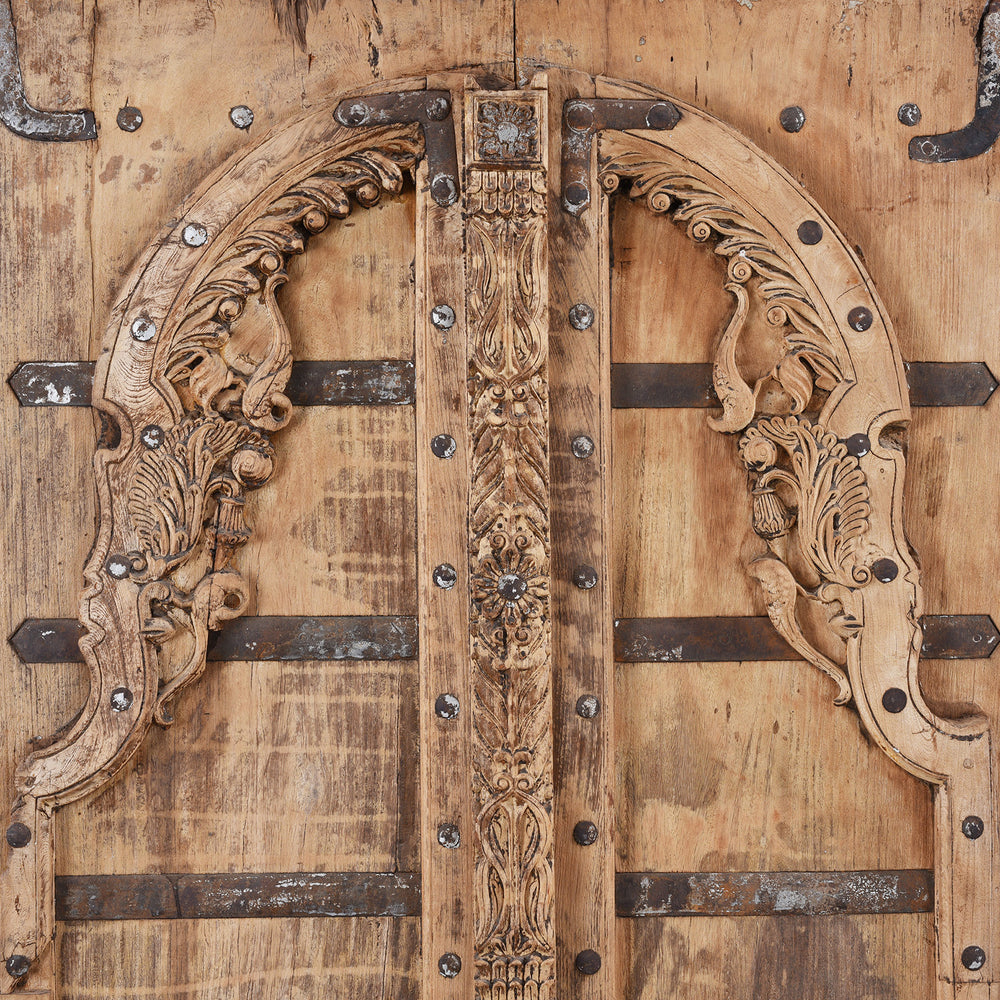 Arch Detail From Antique Indian Bleached Doors From Bikaner | INDIGO ANTIQUES