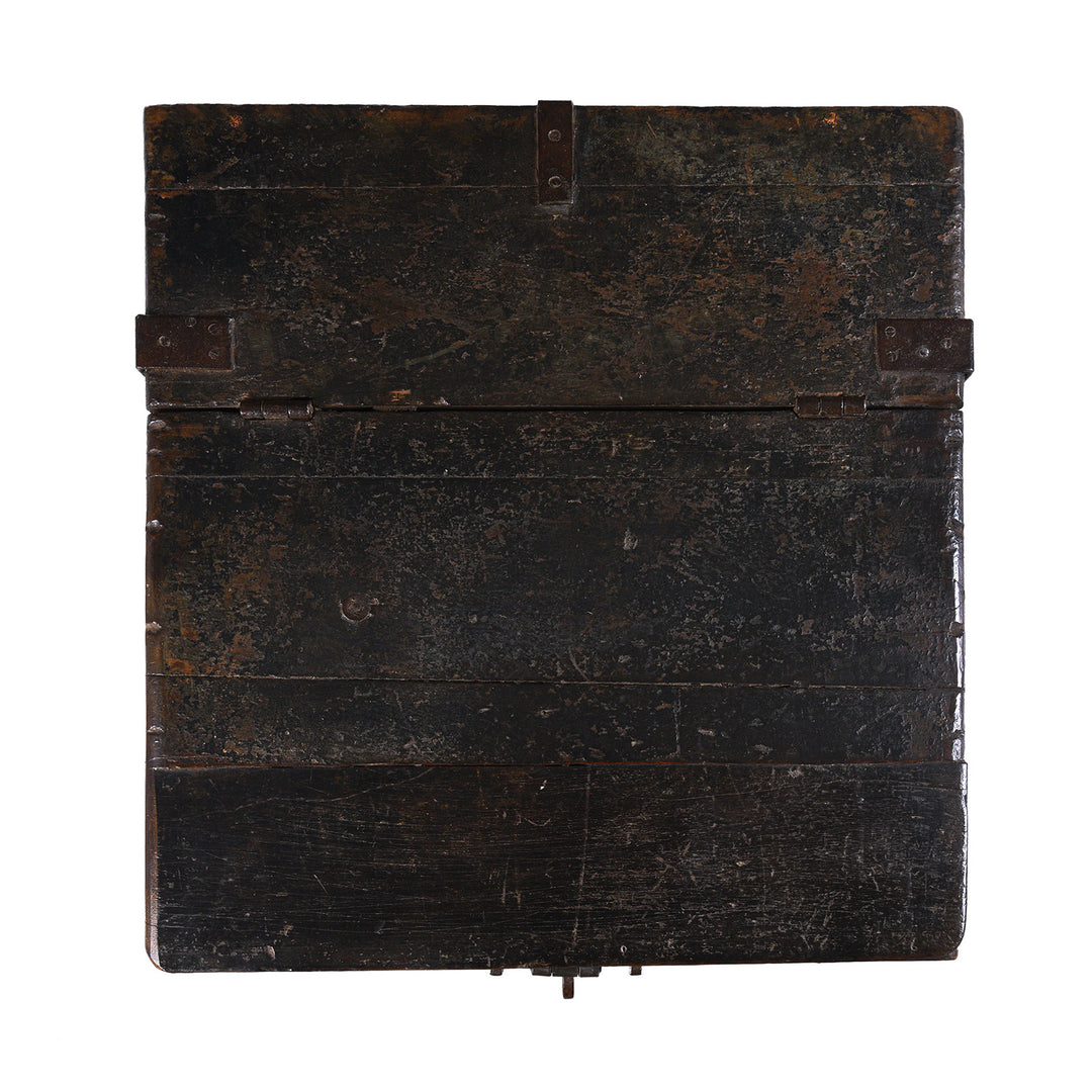 Top Down View Of Antique Indian Teak Ammunition 'Limber' Chest | Indigo Antiques