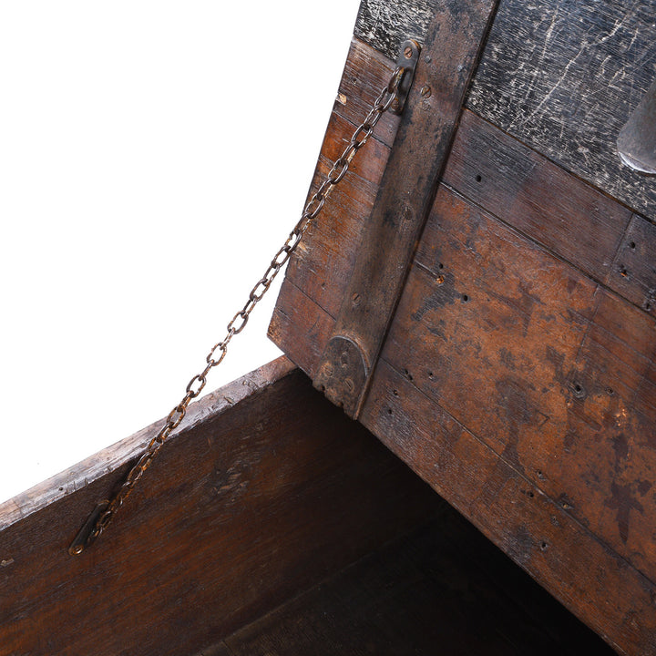 Chain Detail From Antique Indian Teak Ammunition 'Limber' Chest | Indigo Antiques