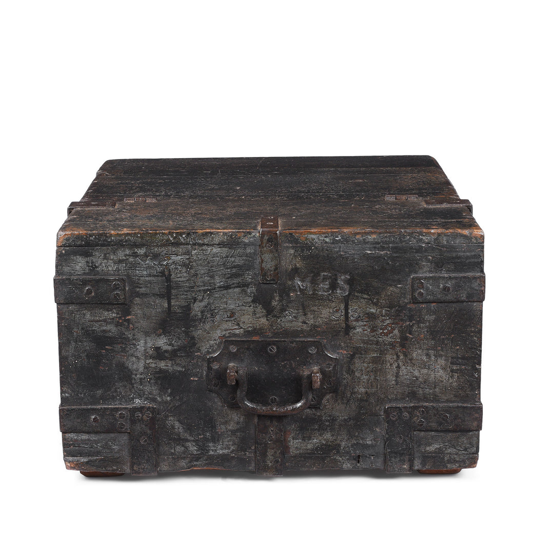 Back Of Antique Indian Teak Ammunition 'Limber' Chest | Indigo Antiques