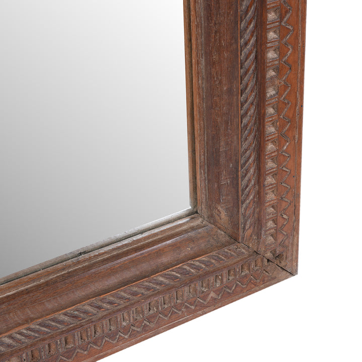 Depth Detail From Indian Mirror Made From Reclaimed Wood | Indigo Antiques