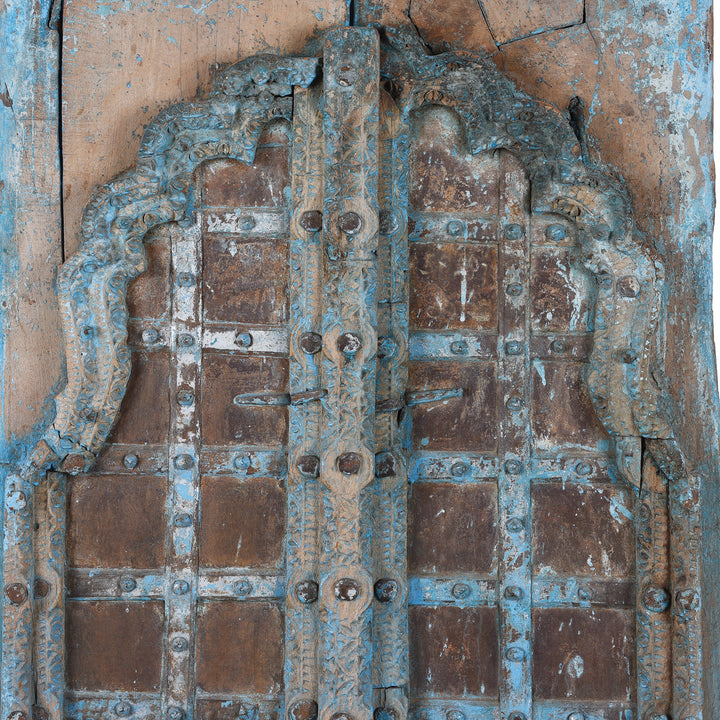 Arch Detail From Antique Indian Carved Teak Window Shutters | Indigo Antiques