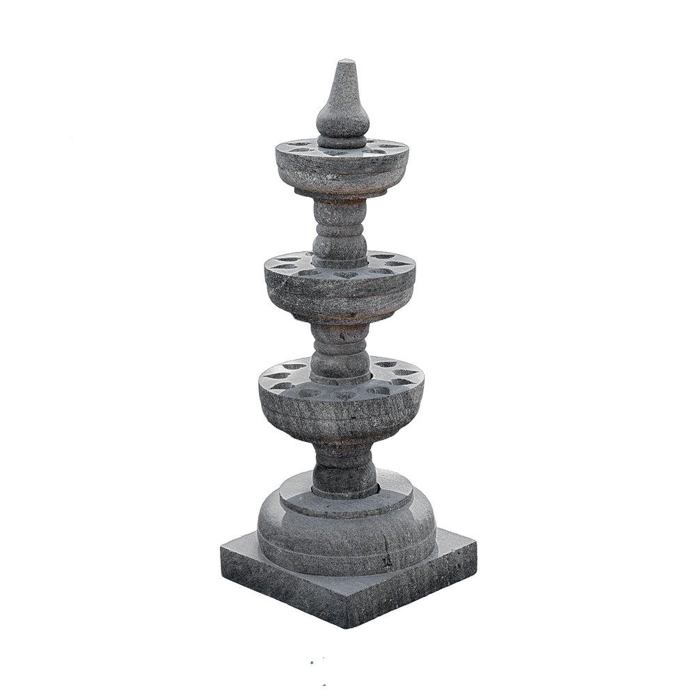 Indian Stone Kerala Oil Lamp | Indigo Antiques