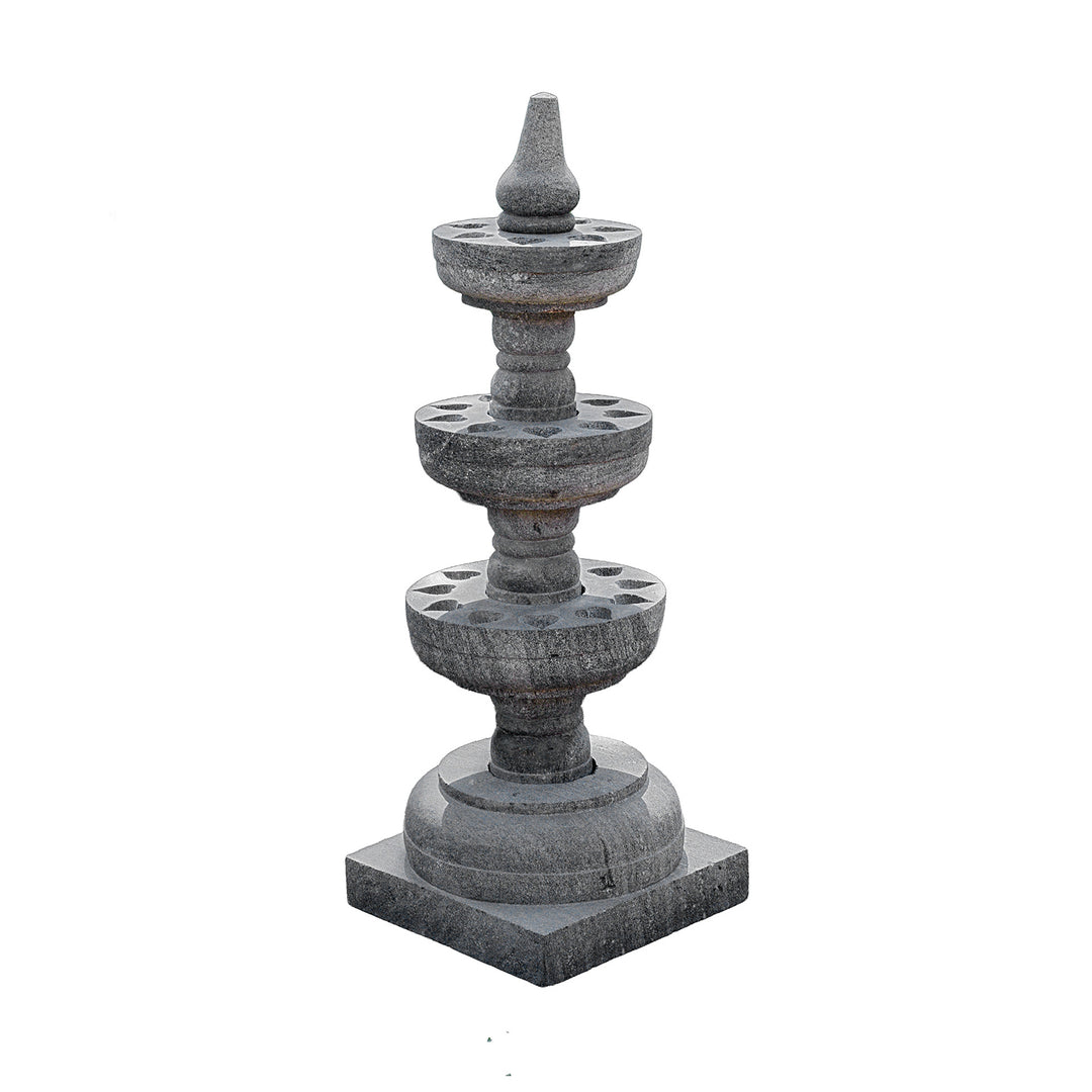 Indian Stone Kerala Oil Lamp | Indigo Antiques