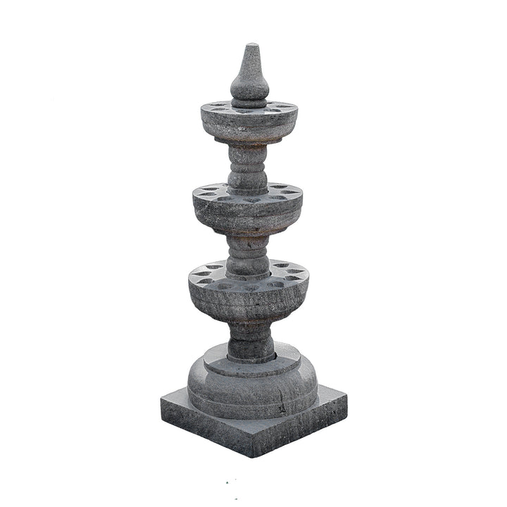 Indian Stone Kerala Oil Lamp | Indigo Antiques