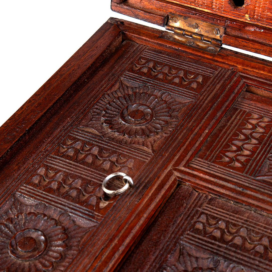 Carving Detail From Antique Burmese Dowry Chest | Indigo Antiques
