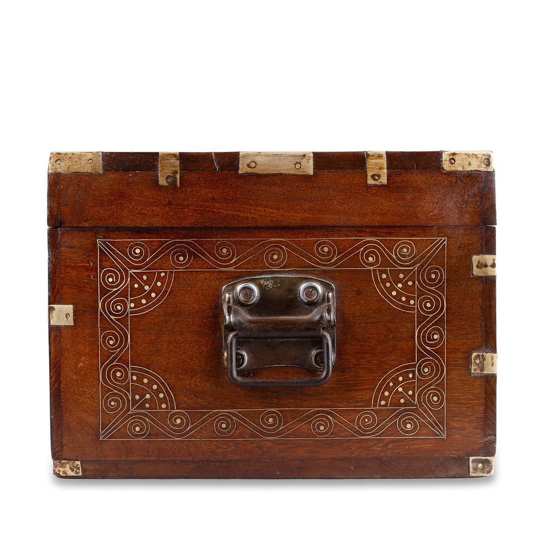 Side View Of Antique Burmese Dowry Chest | Indigo Antiques